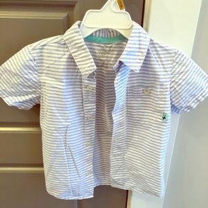 Toddler Boys Button Down Short Sleeve Shirt